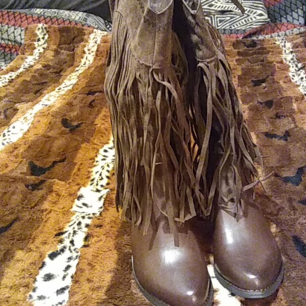 Fringed Cowboy Boots